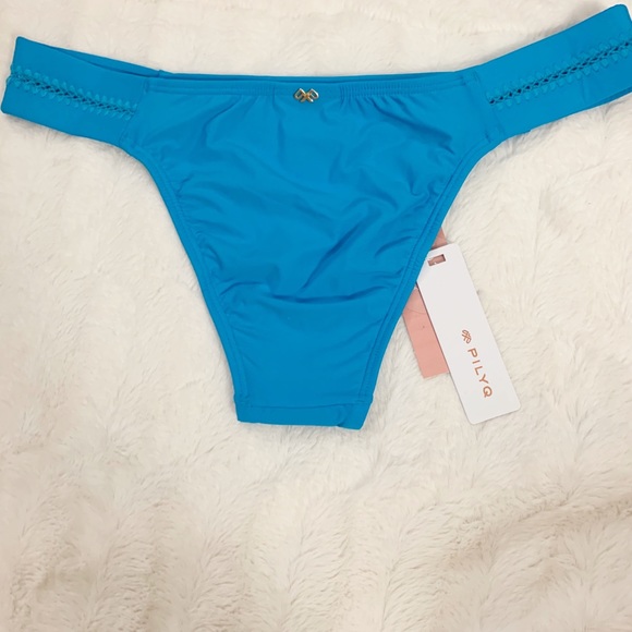 PilyQ Tropics Stitched Tab Teeny Bottom blue medium - Picture 6 of 7